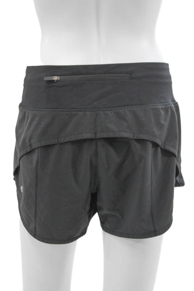 Lululemon Womens Athletic Black Nylon Shorts Size 6