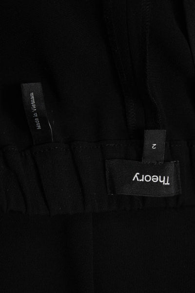 Theory Women Black Dress Pants Pull On Size 2