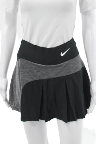 Nike Womens Pleated Skater Skort Mini Black Size S
