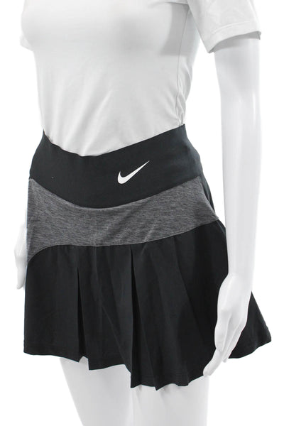Nike Womens Pleated Skater Skort Mini Black Size S