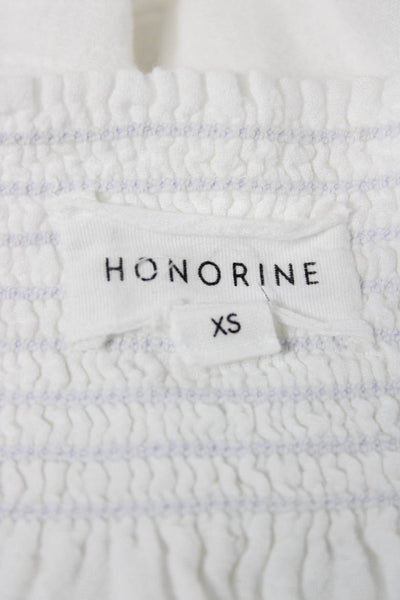 Honorine Women A-Line Mini Skirt White Cotton Pull On Size XS