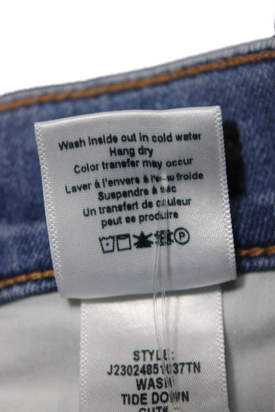 Veronica Beard Womens Flared Jeans Blue Cotton High Rise Button Size 26