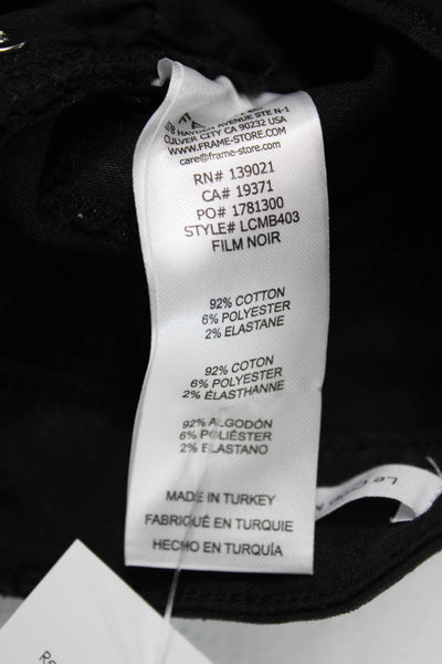 Frame Womens Flared High Rise Black Cotton Blend Jeans Size 26