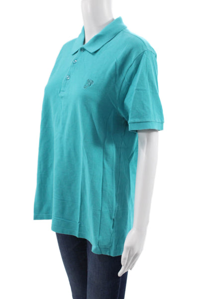 Versace Collection Mens Blue Cotton Polo T-Shirt Size XL