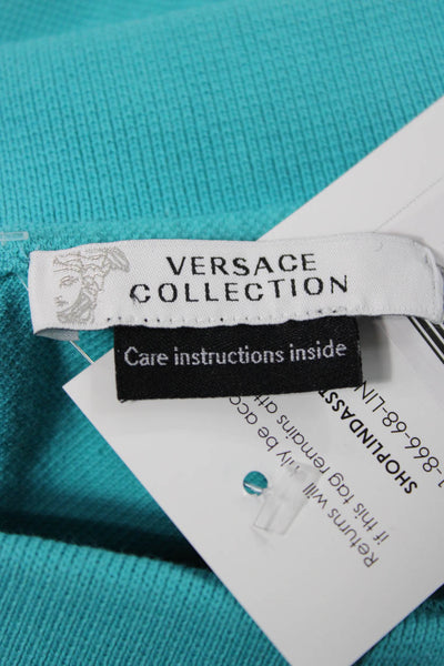 Versace Collection Mens Blue Cotton Polo T-Shirt Size XL