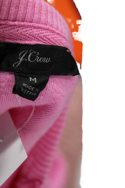 J Crew Womens Pink Pullover Sweatshirt Crew Neck Long Sleeve Size M