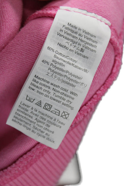 J Crew Womens Pink Pullover Sweatshirt Crew Neck Long Sleeve Size M