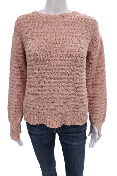 Joie Womens Pullover Sweater Long Sleeve Round Neck Pink Size S