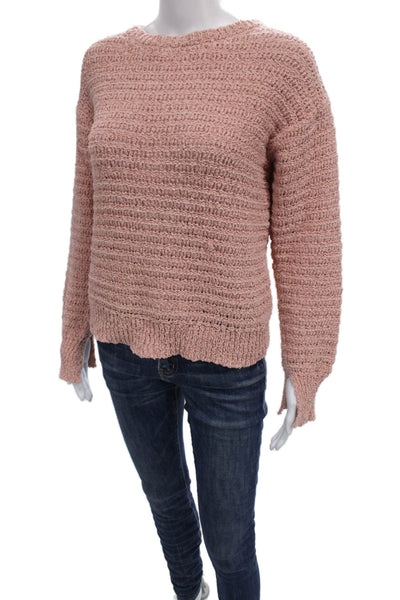 Joie Womens Pullover Sweater Long Sleeve Round Neck Pink Size S
