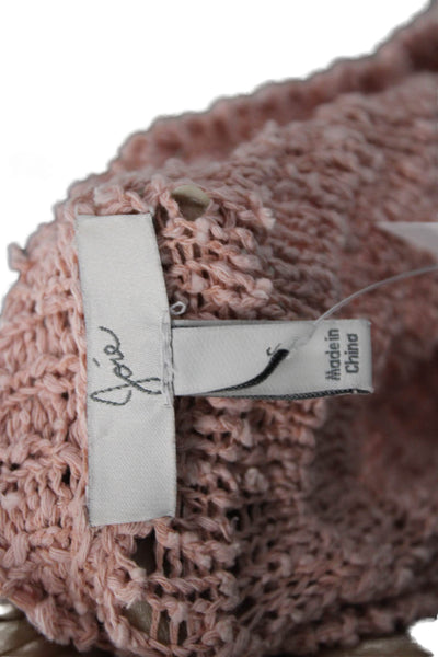 Joie Womens Pullover Sweater Long Sleeve Round Neck Pink Size S