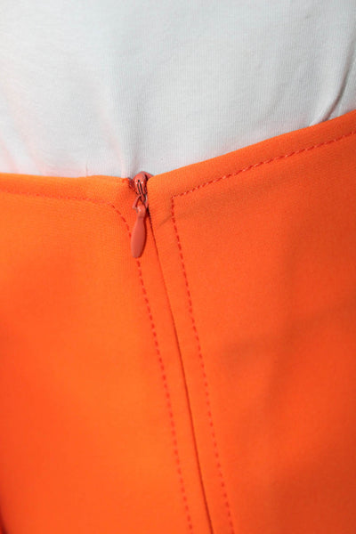 Zara Womens Mini Skirt Orange Polyester Short Size L
