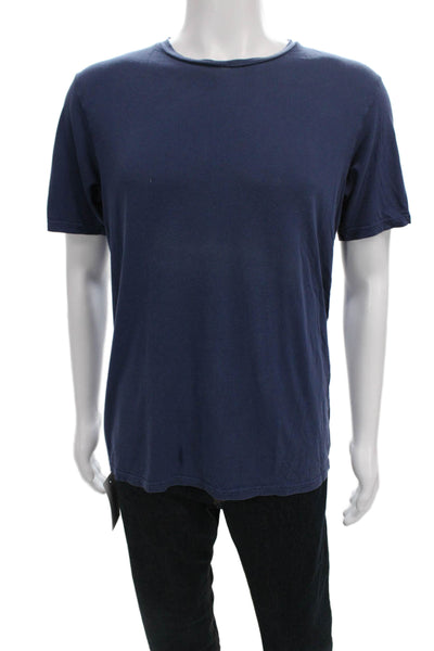 Goodlife Mens Basic Blue Supima Crew Neck Short Sleeve T-Shirt Size L