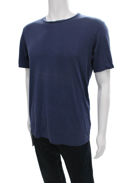 Goodlife Mens Basic Blue Supima Crew Neck Short Sleeve T-Shirt Size L