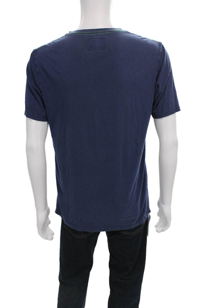 Goodlife Mens Basic Blue Supima Crew Neck Short Sleeve T-Shirt Size L