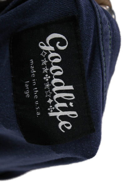 Goodlife Mens Basic Blue Supima Crew Neck Short Sleeve T-Shirt Size L