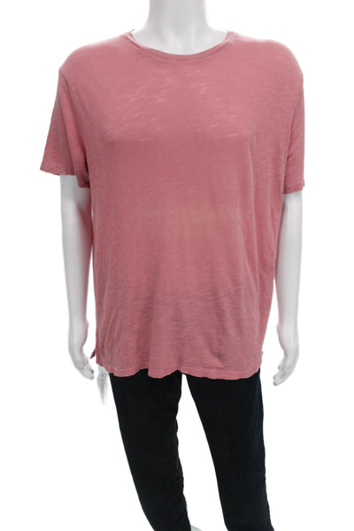 Vince Mens Basic T-Shirt Pink Size L