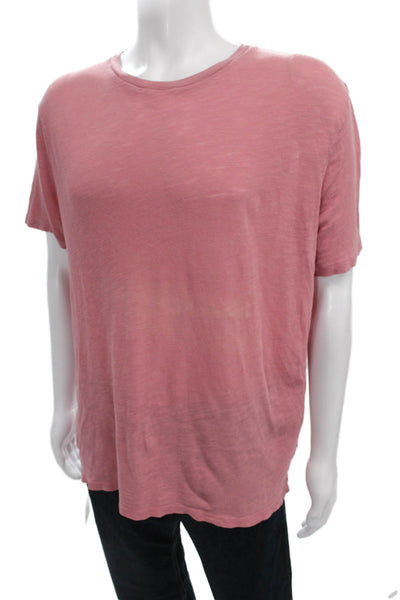 Vince Mens Basic T-Shirt Pink Size L