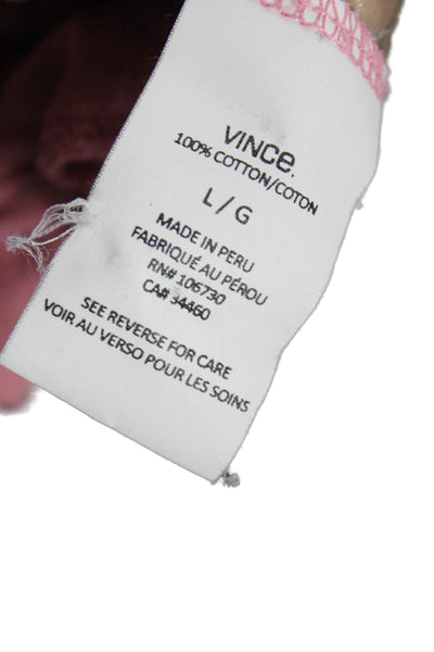 Vince Mens Basic T-Shirt Pink Size L