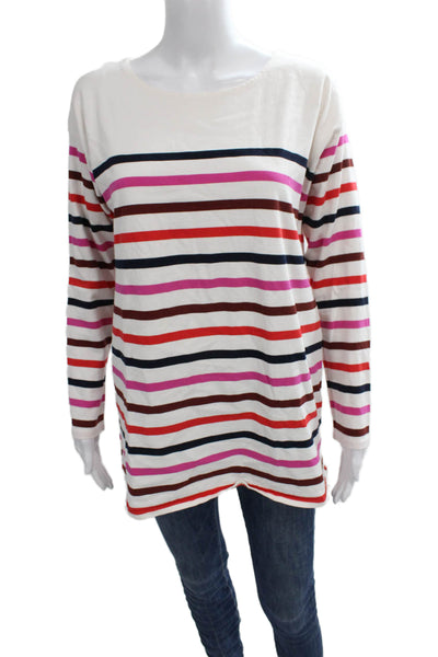 J Crew Womens Multicolor Striped Boat Neck Long Sleeve Tunic Size S