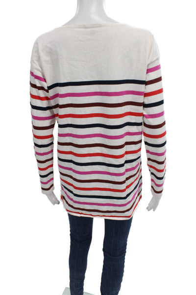 J Crew Womens Multicolor Striped Boat Neck Long Sleeve Tunic Size S