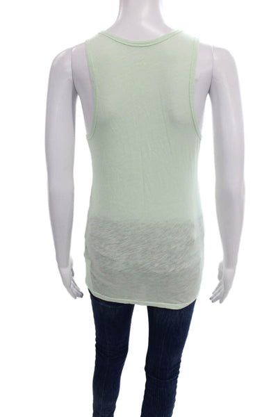 J Crew Womens Basic Green Cotton Scoop Neck Sleeveless Tank Size XS