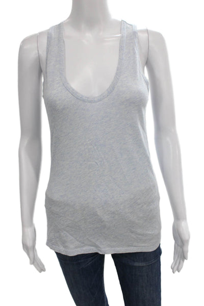 J Crew Womens Basic Cotton Scoop Neck Sleeveless Tank Blue Size XS
