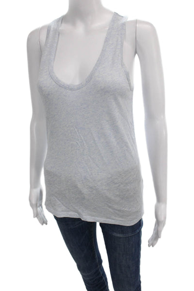 J Crew Womens Basic Cotton Scoop Neck Sleeveless Tank Blue Size XS