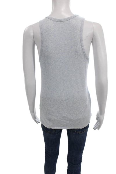 J Crew Womens Basic Cotton Scoop Neck Sleeveless Tank Blue Size XS