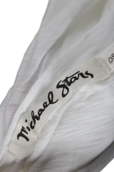 Michael Stars Women Basic Sleeveless Tank Top White Supima Cotton Size One Size