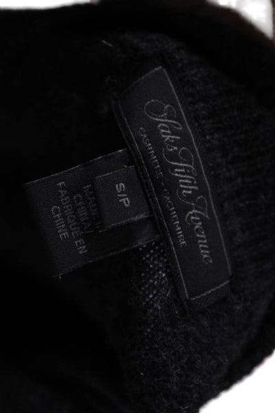 Saks Fifth Avenue Womens Pullover 100% Cashmere Mock Neck Gray Petite Size S