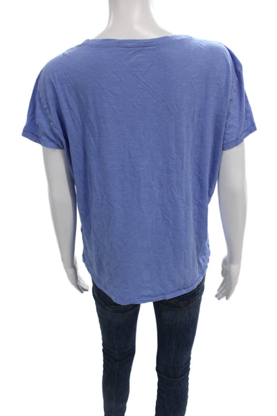 Vineyard Vines Women Cotton Striped Short Sleeve Basic T-Shirt Blue Size S