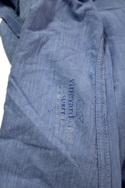 Vineyard Vines Women Cotton Striped Short Sleeve Basic T-Shirt Blue Size S
