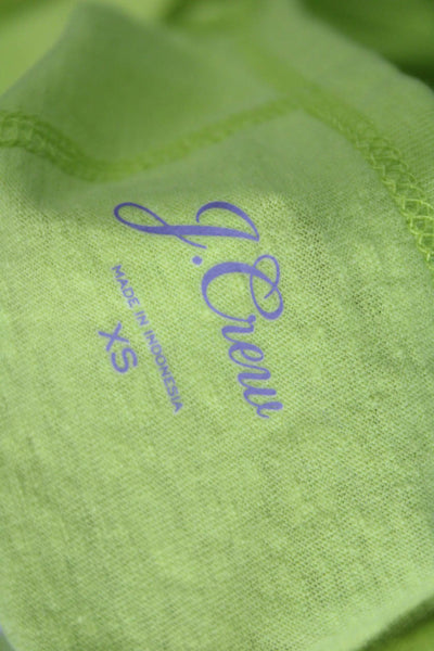 J Crew Womens Yellow Basic Tank Scoop Neck Sleeveless Cotton Blend Size XS