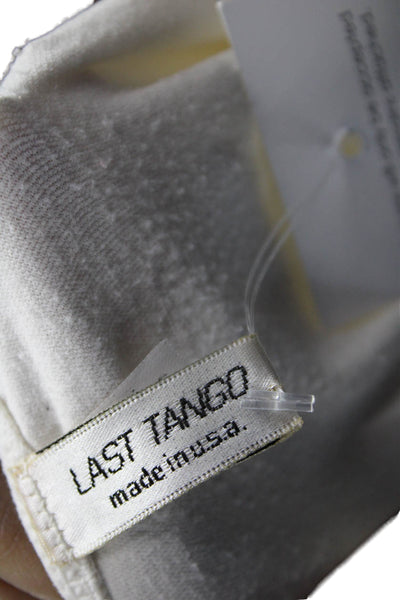 Last Tango Womens Ivory Boat Neck 3/4 Sleeve Tunic Nylon Lycra Size M