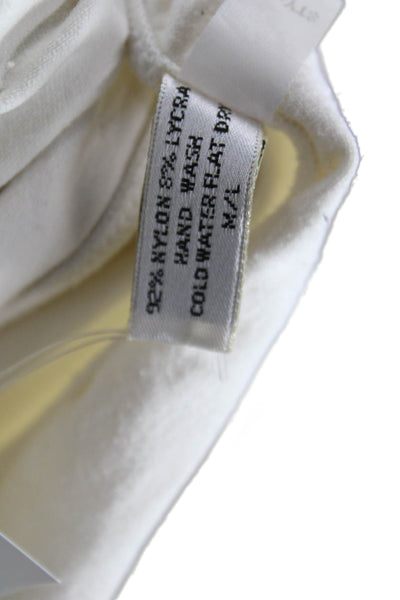 Last Tango Womens Ivory Boat Neck 3/4 Sleeve Tunic Nylon Lycra Size M