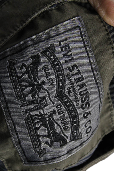 Levi Strauss & Co Womens Military Jacket Green Cotton Zip Size L
