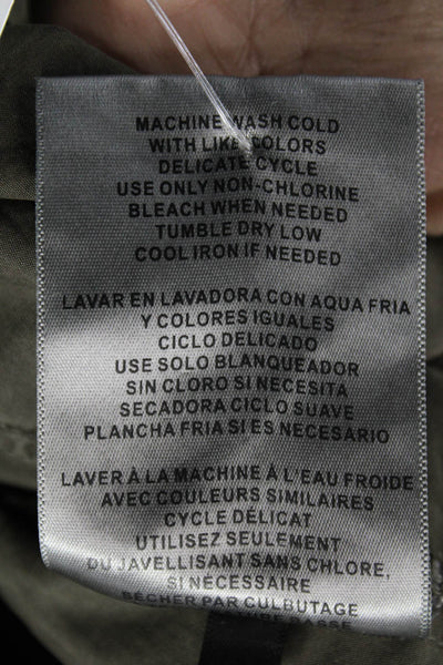 Levi Strauss & Co Womens Military Jacket Green Cotton Zip Size L