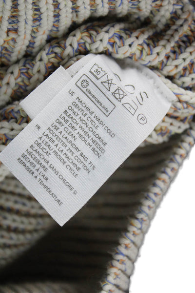 COS Women Vest Multicolor V-Neck Cable Knit Sleeveless Size M