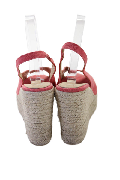 Castaner Womens Platform Espadrille Wedge Sandals Coral Pink Size 40 10