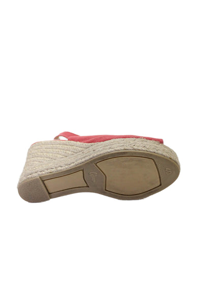 Castaner Womens Platform Espadrille Wedge Sandals Coral Pink Size 40 10