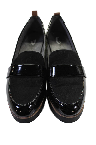 Dr. Scholl's Womens Low Wedge Webster Slide On Loafers Black Size 9 Medium