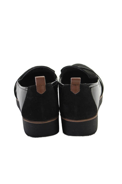 Dr. Scholl's Womens Low Wedge Webster Slide On Loafers Black Size 9 Medium