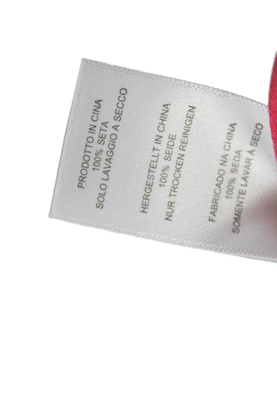 Equipment Femme Womens Off Shoulder Silk Long Sleeve Tunic Blouse Red Size L