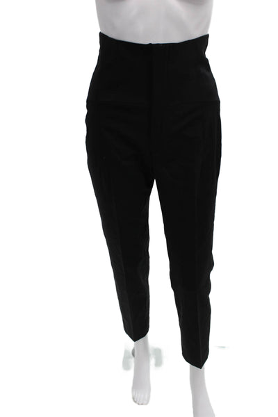 Zara Womens Cropped Wool Blend Black Pants Size XS