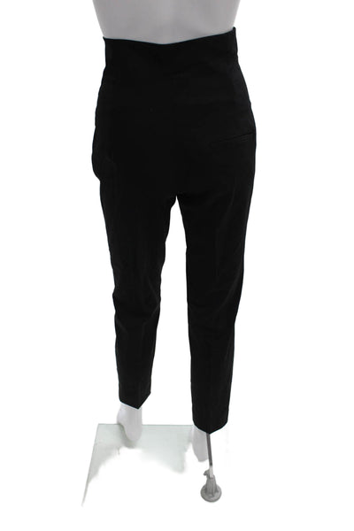 Zara Womens Cropped Wool Blend Black Pants Size XS
