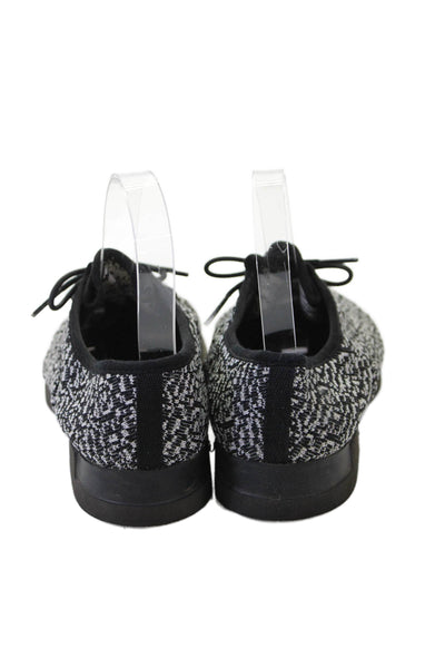 Camper Womens Lace Up Block Heel Knit Oxfords Black White Size 37