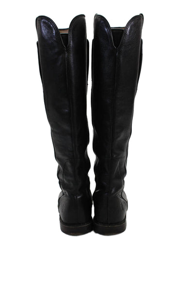 Frye Womens Slip On Round Toe Leather Knee High Boots Black Size 7B