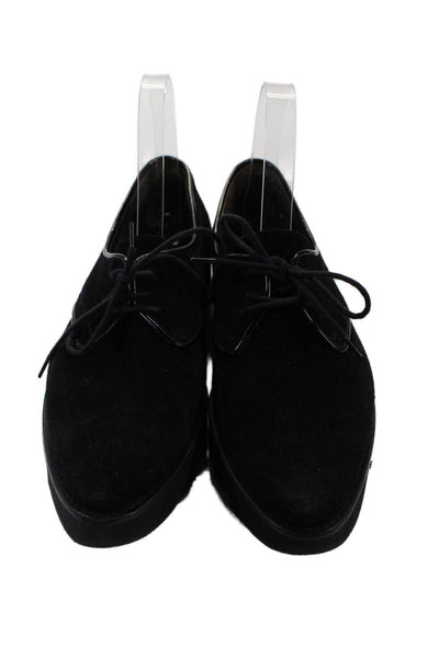 Paul Green Womens Lace Up Round Toe Suede Oxfords Black Size UK 4