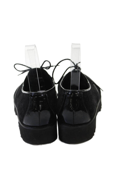 Paul Green Womens Lace Up Round Toe Suede Oxfords Black Size UK 4