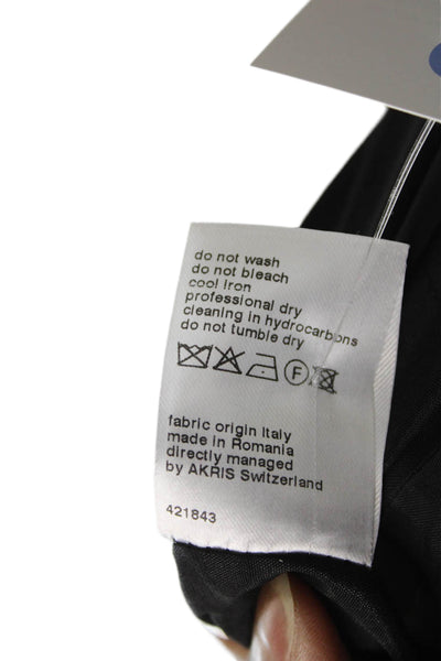 Akris Punto Womens Sheath Dress Black Viscose Sleeveless Round Neck Zip Size 4